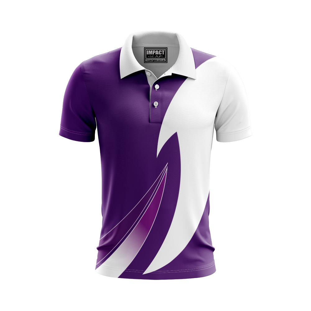 Impact Gear Dye Sublimated Polo Shirts Custom Made Cool Dry Singlets T Shirts Design Your